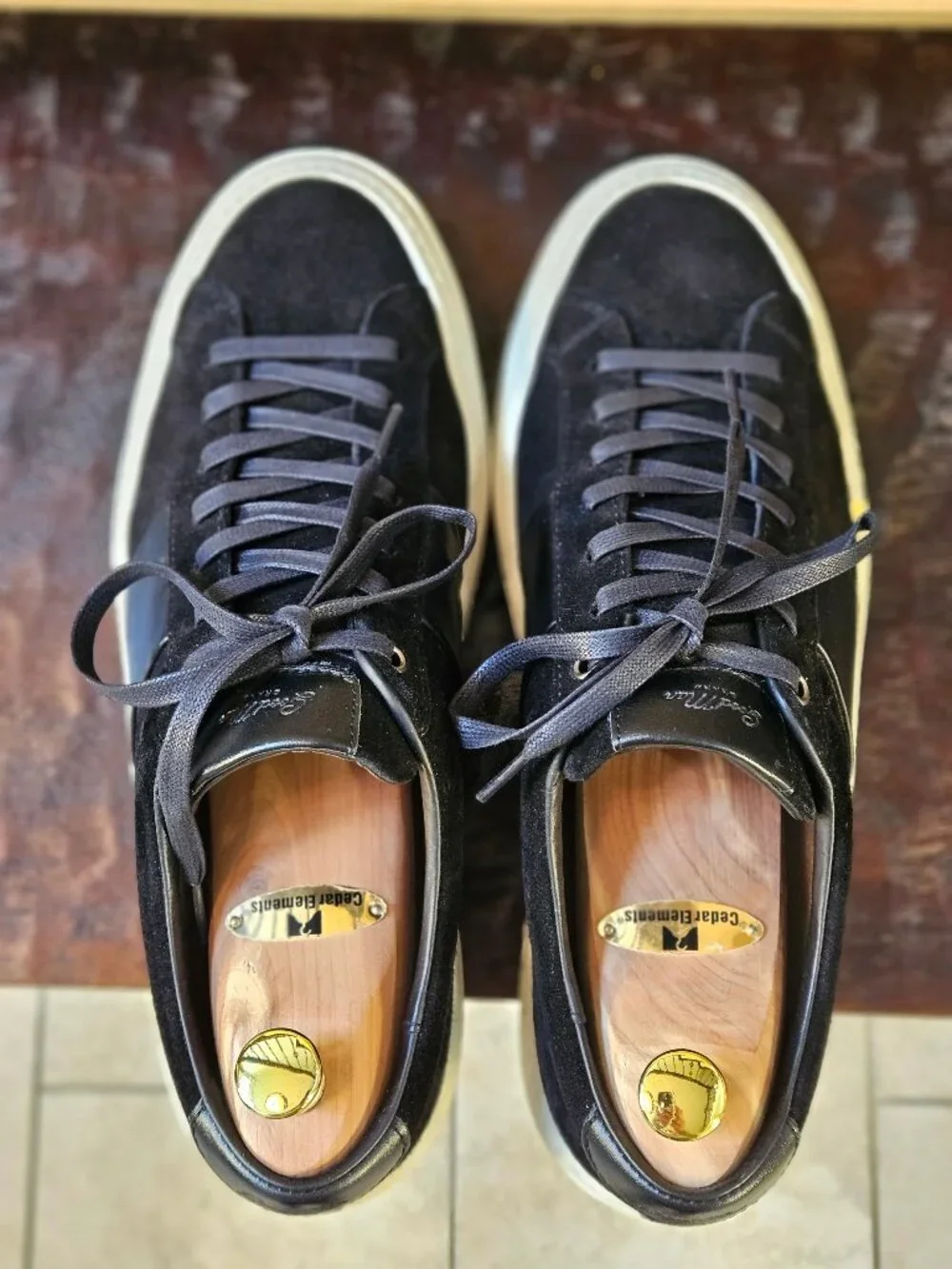 Good Man Brand Men's Midtown Suede Sneakers, Black, Sz 12 - Picture 6 of 14
